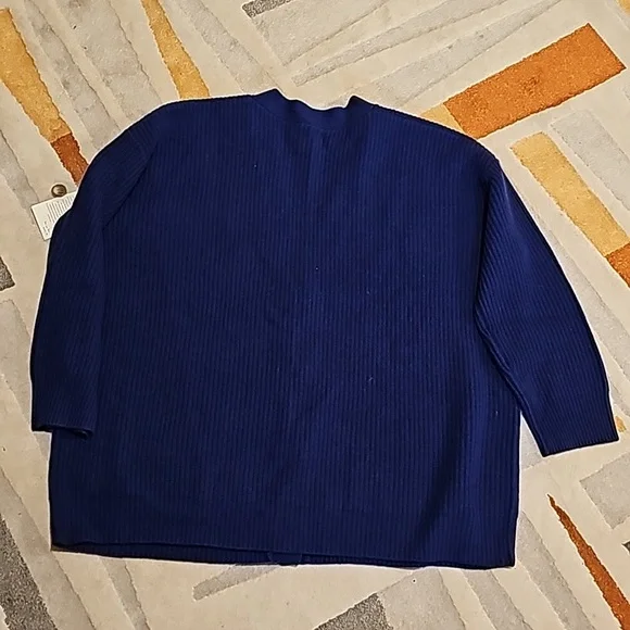NWT Electric & Rose Everyday Wool and Cashmere cardigan in indigo - Picture 5 of 6